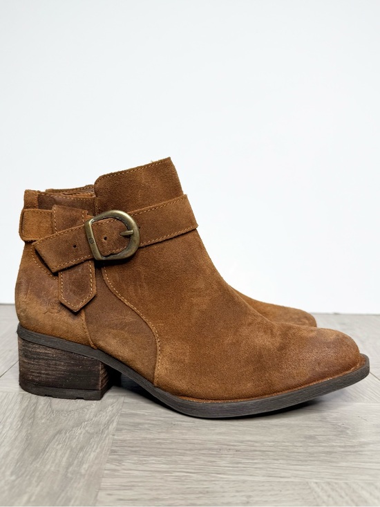 Born Shoes - Born Morocco Brown Distressed Suede Bootie 7